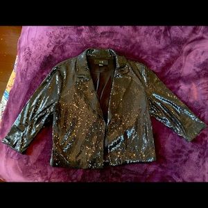 XXi black sequins blazer, women’s US medium, excellent condition.